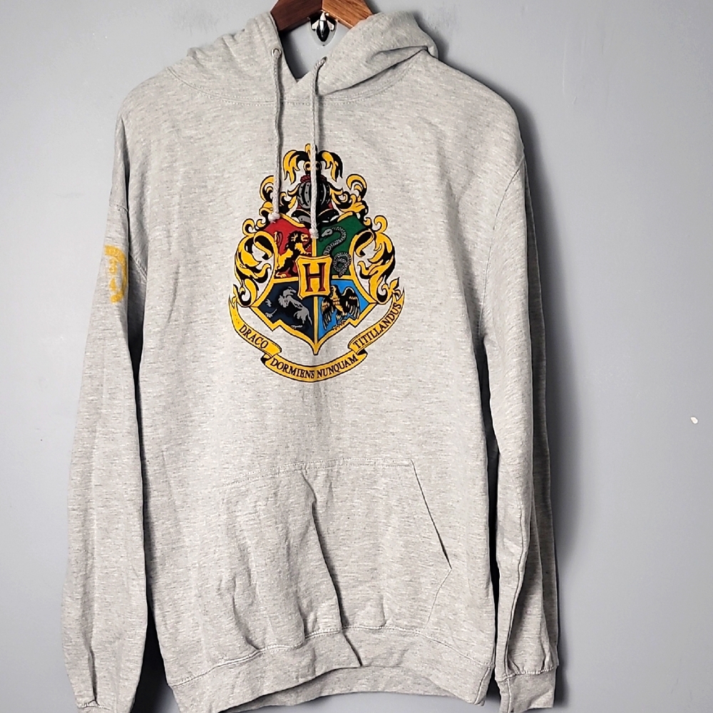 The HARRY POTTER SHOP ORIGINAL Gray Hogwarts Crest Sweatshirt Hoodie